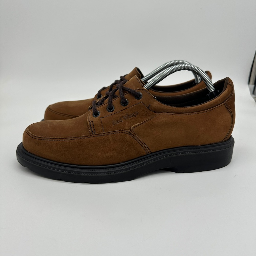 VINTAGE Red Wings Suede Leather Shoes Mens 10.5B Brown Lace Up Casual Oxford NEW